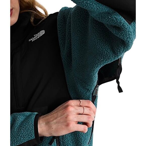 North Face Retro Evergreen Vintage 1995 Denali Fleece Jacket Zip Women Small - Picture 6 of 14